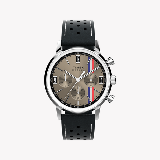 TIMEX Men's Silver/Black, Stainless/Leather | TW2W98900-0